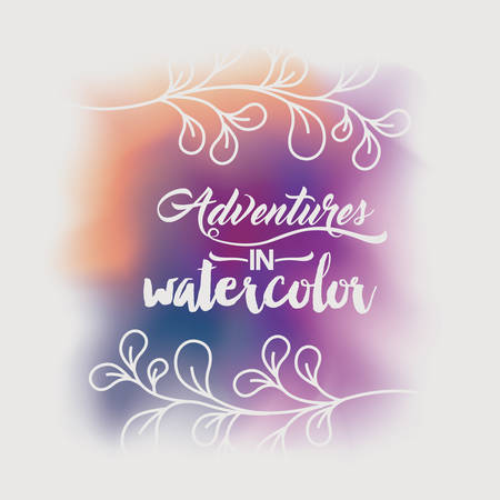 adventures in water color design, vector illustration eps10 graphicのイラスト素材