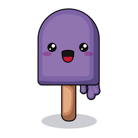 Popsicle character isolated icon design, vector illustration  graphicのイラスト素材