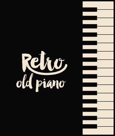 retro piano  poster isolated icon design, vector illustration  graphicのイラスト素材