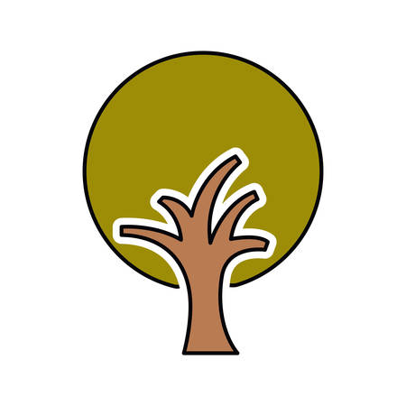 tree branch with leaves isolated icon design, vector illustration  graphicのイラスト素材