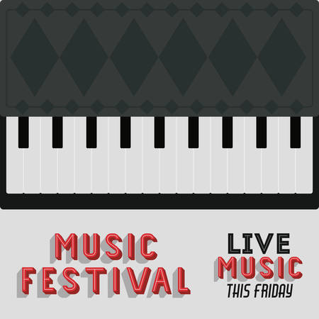 retro music festival poster isolated icon design, vector illustration  graphicのイラスト素材