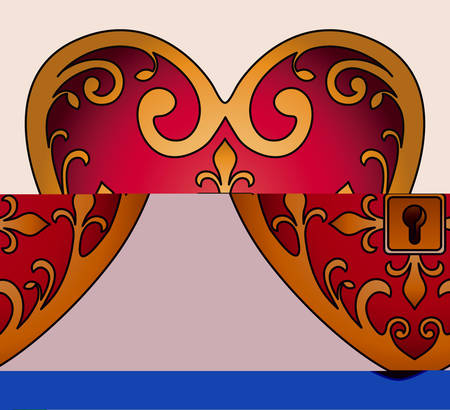 heart shape tattoo isolated icon design, vector illustration  graphicのイラスト素材