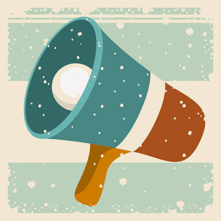 old megaphone poster isolated icon design, vector illustration  graphicのイラスト素材