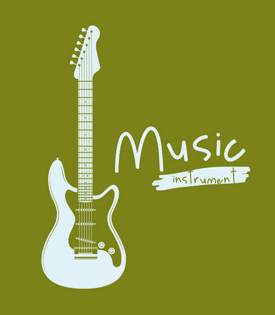 guitar electric isolated icon design, vector illustration  graphicのイラスト素材