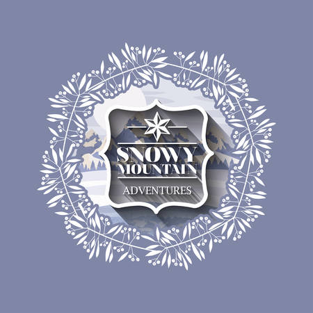 mountain frame with blur background isolated icon design, vector illustration  graphicのイラスト素材