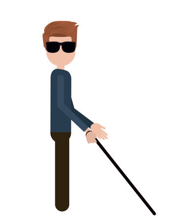 blind person isolated icon design, vector illustration  graphicのイラスト素材