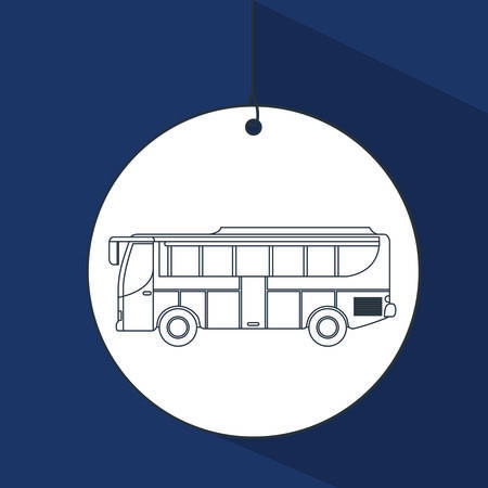 bus vehicle transport public icon vector graphic isolatedのイラスト素材