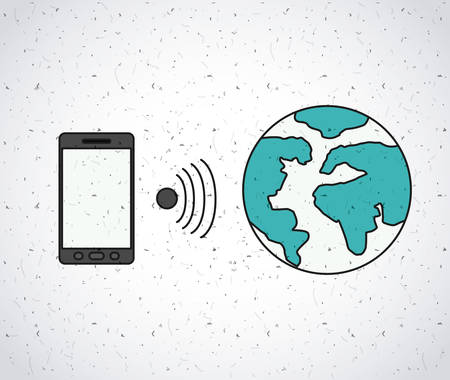 smartphone technology portable icon vector isolated graphicのイラスト素材