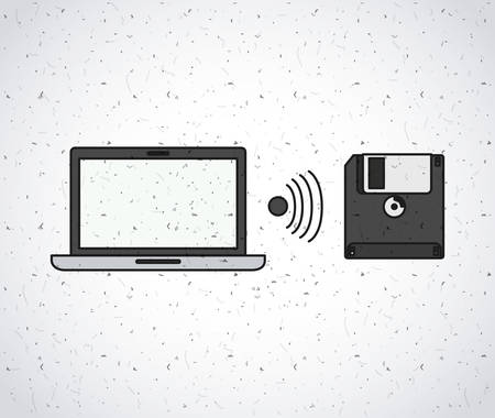 laptop computer portable icon vector isolated graphicのイラスト素材