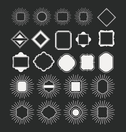 set frame retro icon, isolated icon design, vector illustration graphic.のイラスト素材