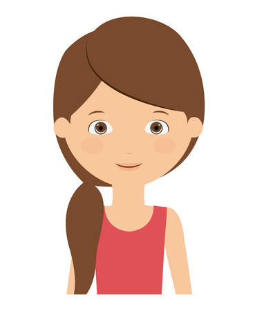 young woman female isolated vector illustration designのイラスト素材