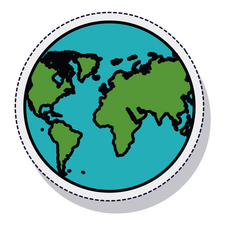 planet earth sphere isolated icon vector illustration designのイラスト素材