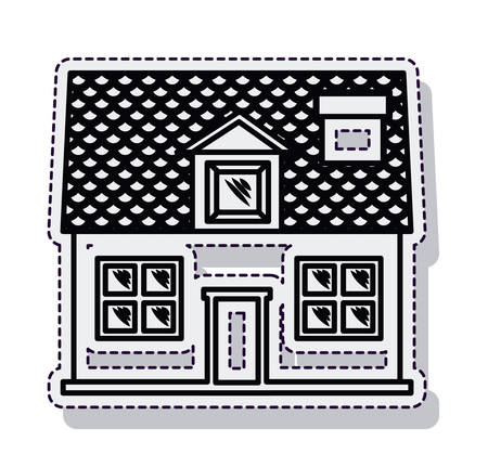 home house isolated icon vector illustration designのイラスト素材