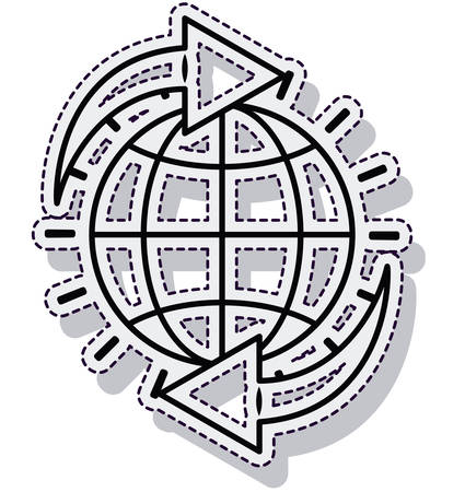planet earth sphere isolated icon vector illustration designのイラスト素材