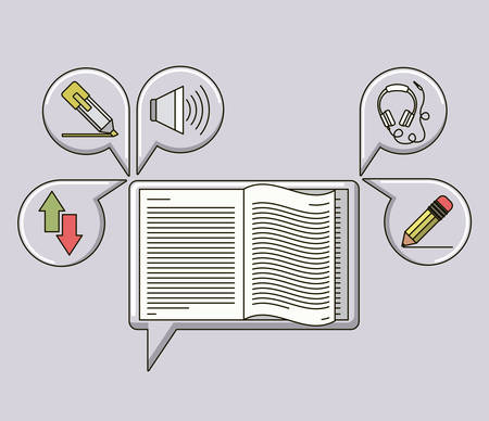 e-learning equipment isolated icon vector illustration designのイラスト素材