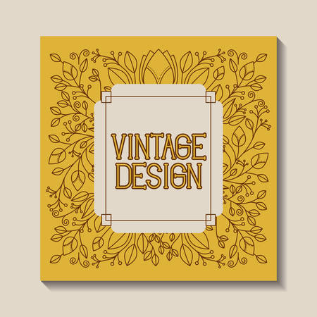 card retro vintage frame vector illustration designのイラスト素材