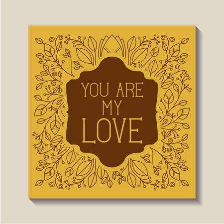 love card vintage style frame vector illustration designのイラスト素材