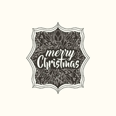 christmas vintage frame icon vector illustration designのイラスト素材