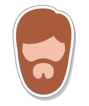 head face man isolated icon vector illustration designのイラスト素材