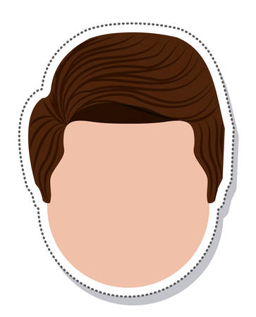 head face man isolated icon vector illustration designのイラスト素材