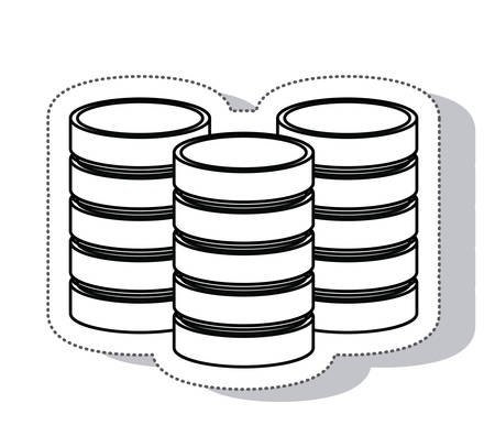 disk data storage pile isolated icon vector illustration designのイラスト素材