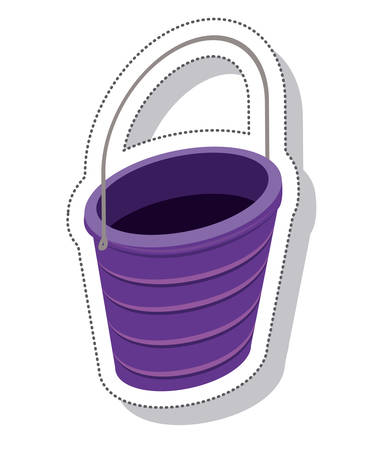 sand bucket isolated icon vector illustration designのイラスト素材