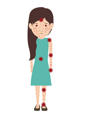avatar person sick isolated vector illustration designのイラスト素材