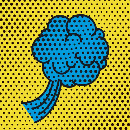 cloud smoke pop art style vector illustration designのイラスト素材