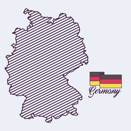 germany map isolated icon vector illustration designのイラスト素材