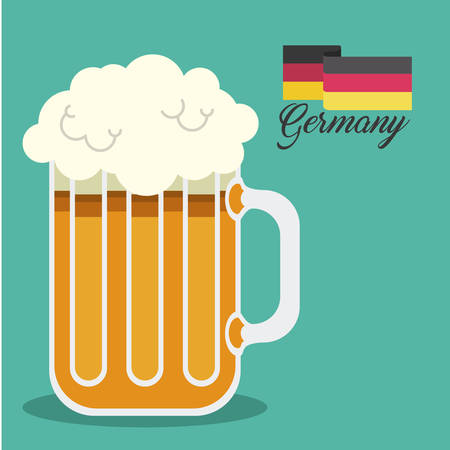 beer drink ale germany vector illustration designのイラスト素材