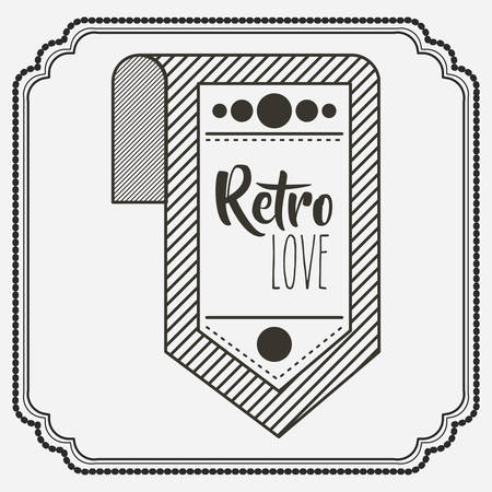 love card vintage style frame vector illustration designのイラスト素材