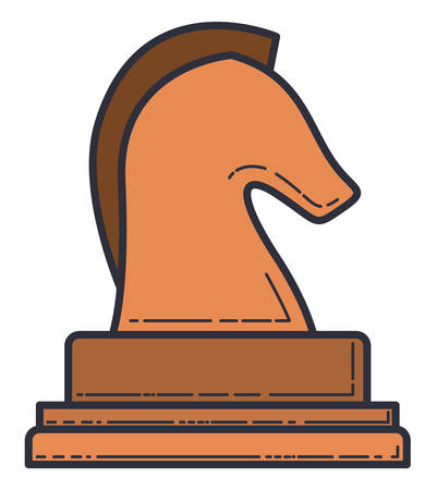 horse chess isolated icon vector illustration designのイラスト素材