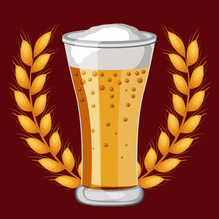 beer drink fresh isolated icon vector illustration designのイラスト素材