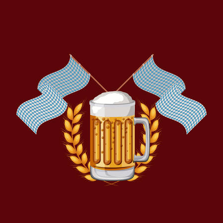 oktober fest invitation poster vector illustration designのイラスト素材