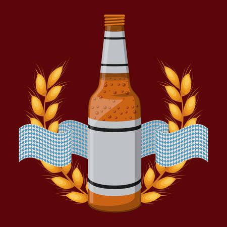 oktober fest invitation poster vector illustration designのイラスト素材