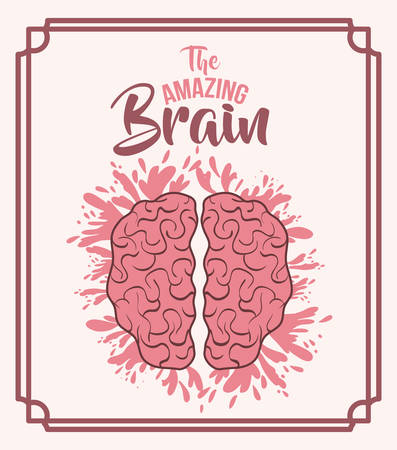 the amazing brain isolated vector illustration designのイラスト素材