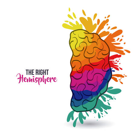 the amazing brain isolated vector illustration designのイラスト素材