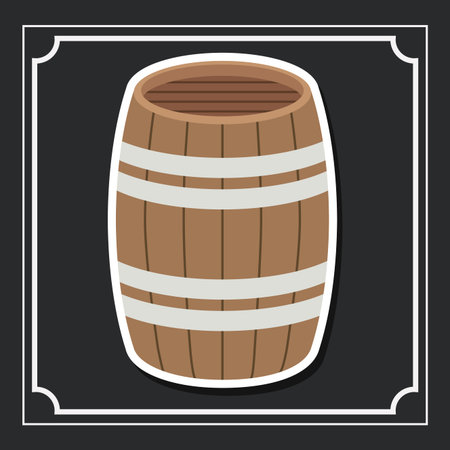 barrel beer drink beverage traditional icon. Colorful and Flat design. Vector illustrationのイラスト素材