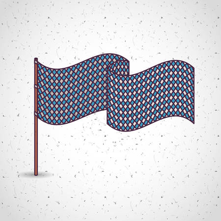 flag blue pattern oktoberfest icon. Colorful and Flat design. Vector illustrationのイラスト素材