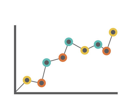 infographic data information graphic icon. Isolated and Flat design. Vector illustrationのイラスト素材