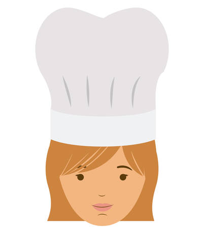 chef woman and cartoon icon. profession worker and occupation theme. Isolated design. Vector illustrationのイラスト素材