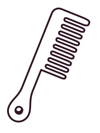 comb tool instrument and silhouette icon. hair salon theme. Isolated design. Vector illustrationのイラスト素材