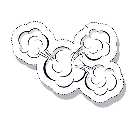 bubble black and white icon. Communication and message theme. Isolated design. Vector illustrationのイラスト素材