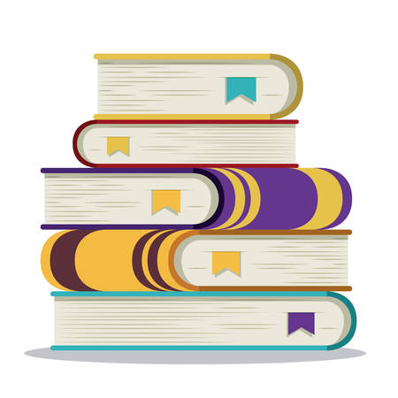 books group read library literature learning knowledge icon. Colorful design. Vector illustrationのイラスト素材