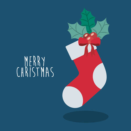 Boot icon. Merry Christmas season decoration figure theme. Colorful design. Vector illustrationのイラスト素材