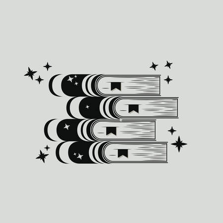 Book icon. Education knowledge learning and study theme. Grey and black design. Vector illustrationのイラスト素材