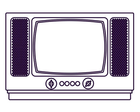 Television icon. retro technology gadget and antique theme. Isolated design. Vector illustrationのイラスト素材