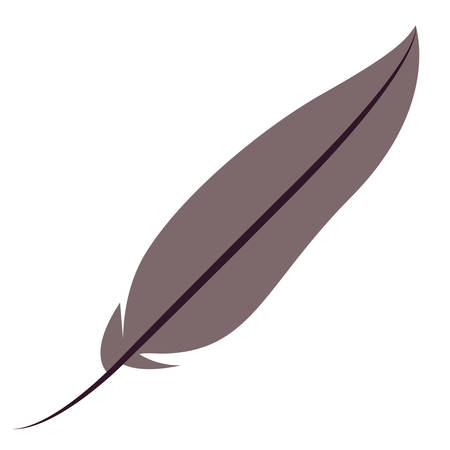 Feather plume icon. Vintage decorative and ornament theme. Isolated design. Vector illustrationのイラスト素材
