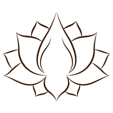 Lotus flower plant icon. Garden floral and decoration theme. Isolated design. Vector illustrationのイラスト素材