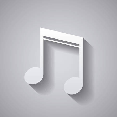 Isolated music note icon. Sound melody pentagram and musical theme. Vector illustrationのイラスト素材